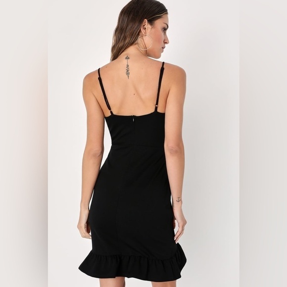 Lulus Sealed With a Kiss Black Bodycon Dress - Size M - Picture 3 of 9